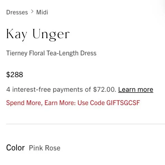 Kay Unger Tierney Floral Tea-Length Dress - Picture 9 of 11